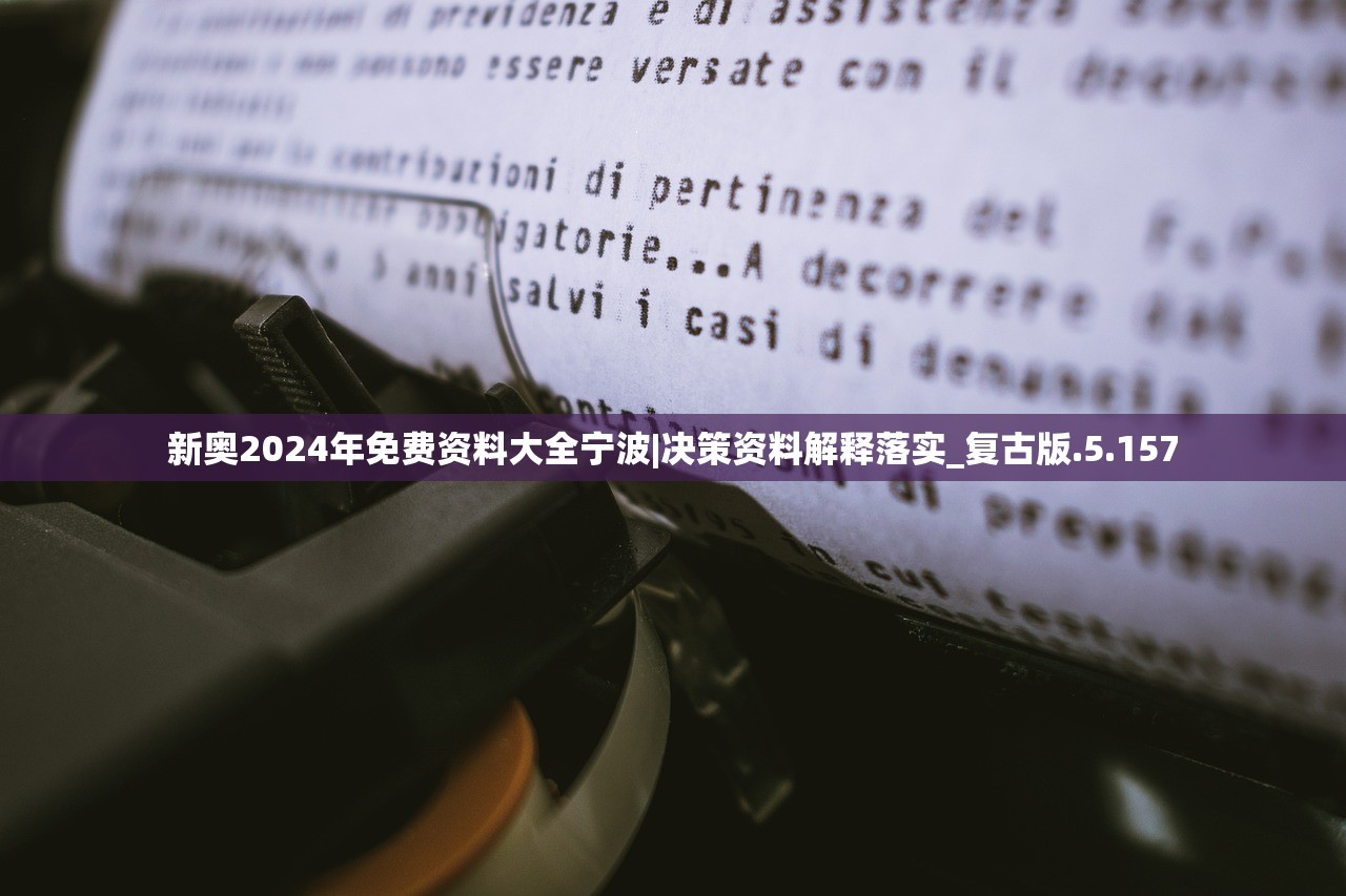 新奥2024年免费资料大全宁波|决策资料解释落实_复古版.5.157