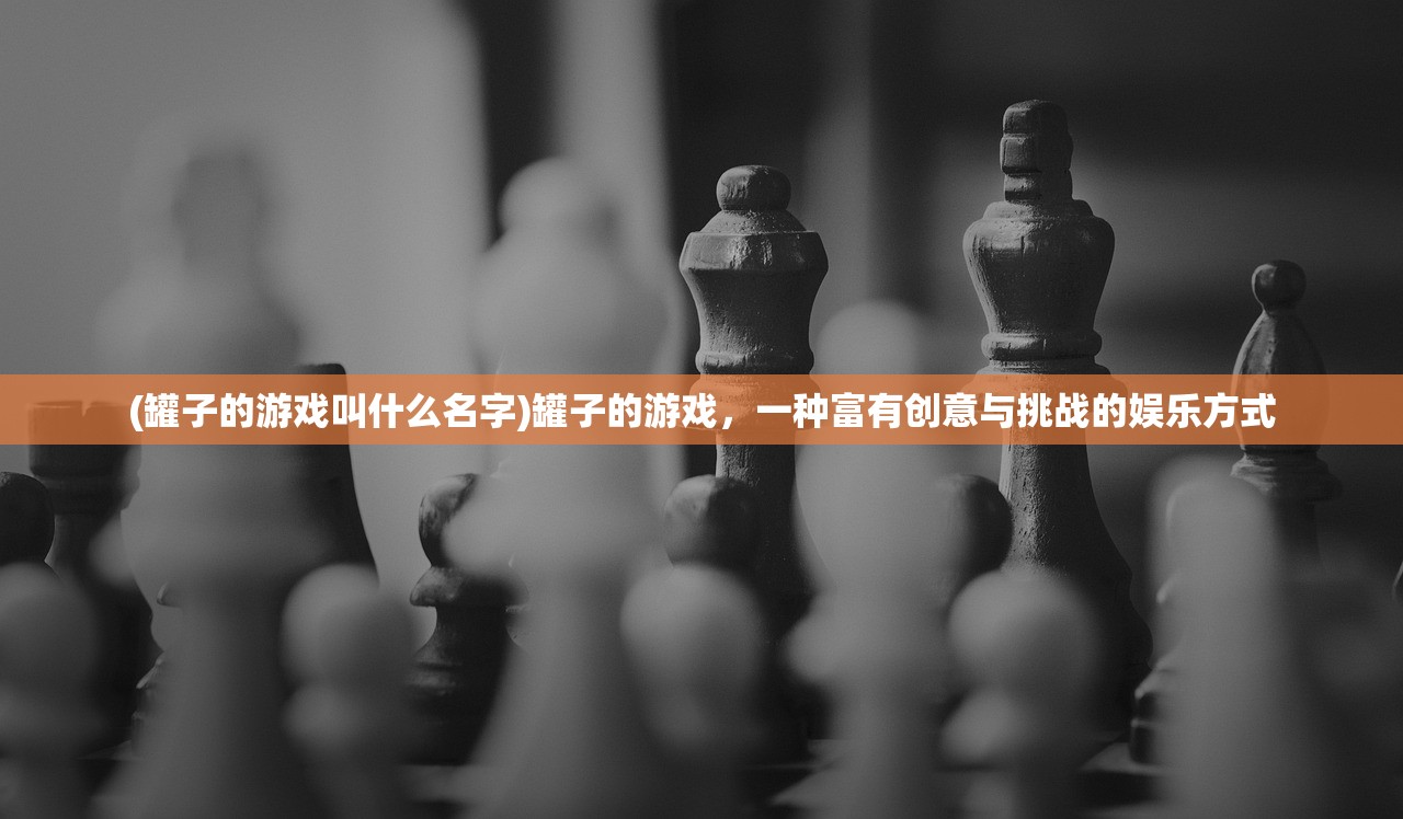 (罐子的游戏叫什么名字)罐子的游戏，一种富有创意与挑战的娱乐方式