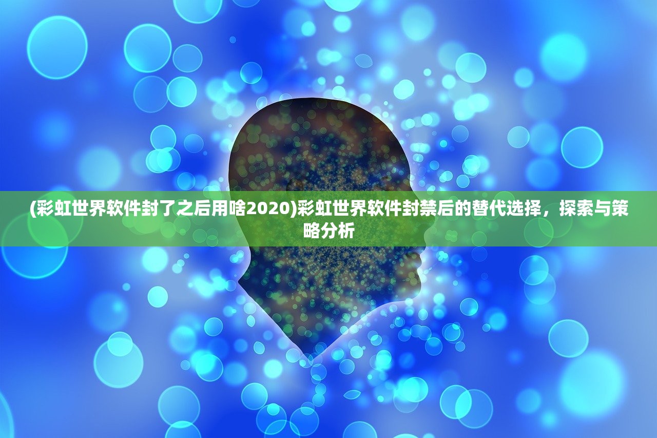 (彩虹世界软件封了之后用啥2020)彩虹世界软件封禁后的替代选择，探索与策略分析