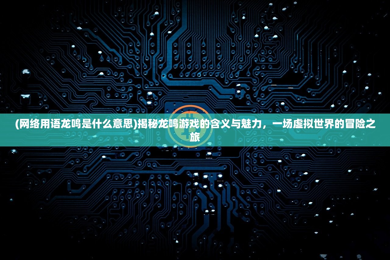 (网络用语龙鸣是什么意思)揭秘龙鸣游戏的含义与魅力，一场虚拟世界的冒险之旅