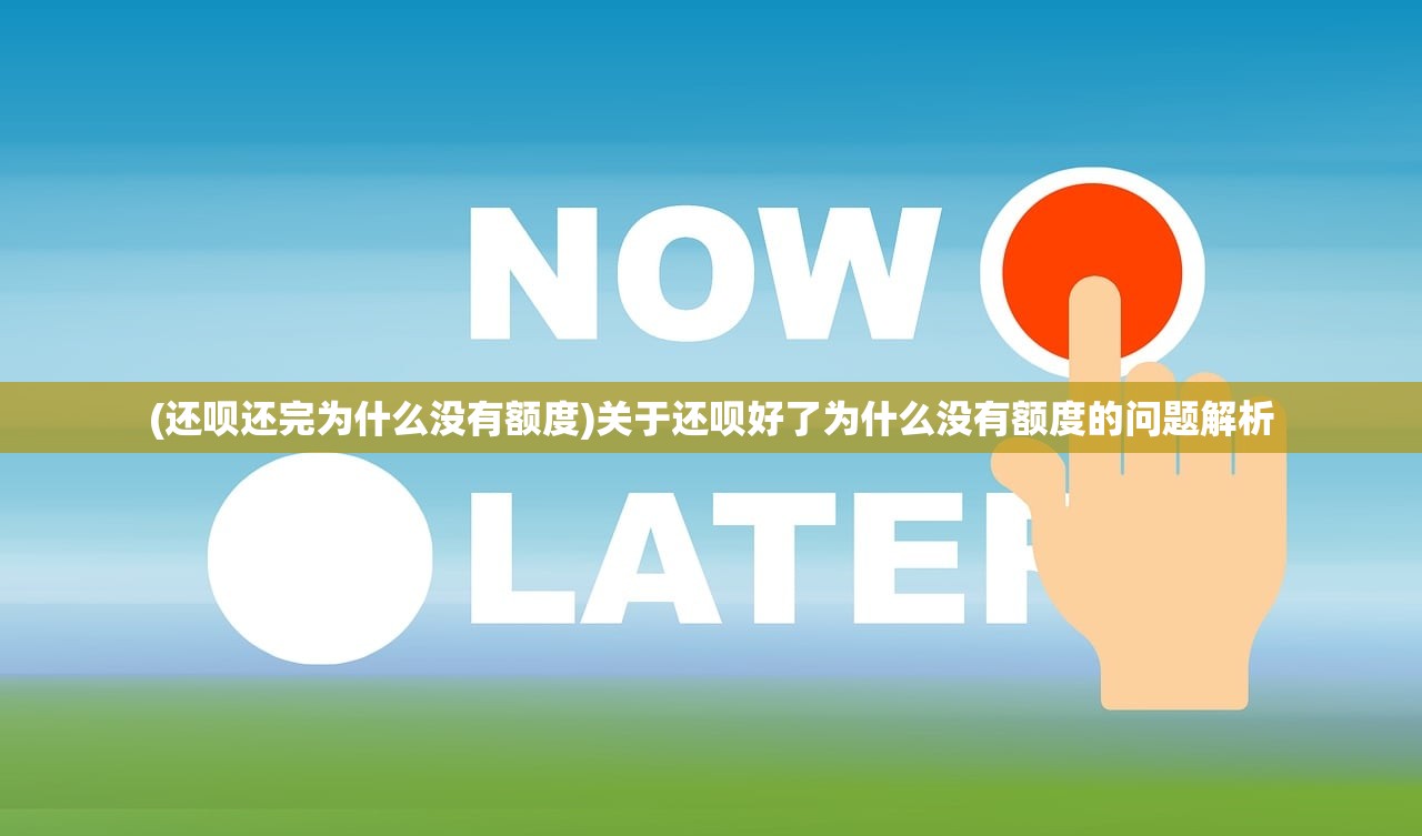 (还呗还完为什么没有额度)关于还呗好了为什么没有额度的问题解析