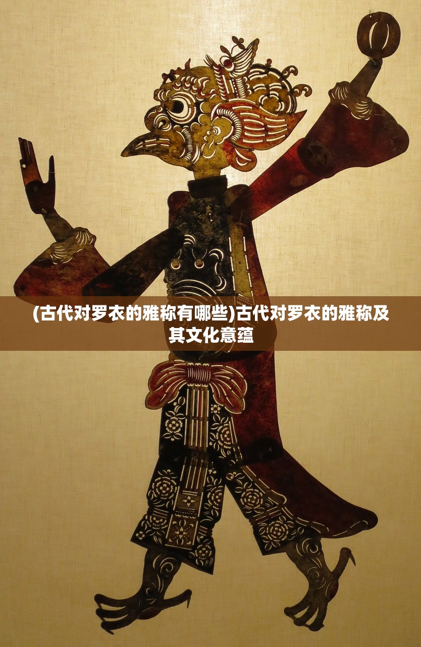 (古代对罗衣的雅称有哪些)古代对罗衣的雅称及其文化意蕴