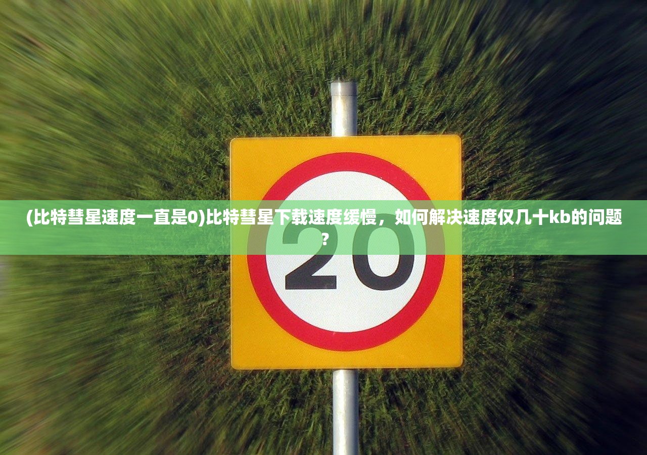 (比特彗星速度一直是0)比特彗星下载速度缓慢，如何解决速度仅几十kb的问题？