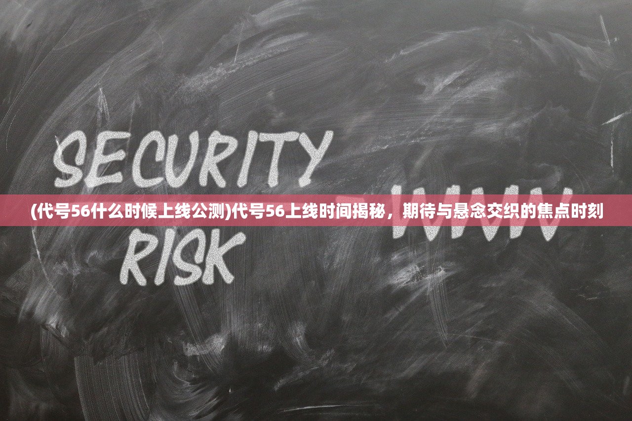 (代号56什么时候上线公测)代号56上线时间揭秘，期待与悬念交织的焦点时刻