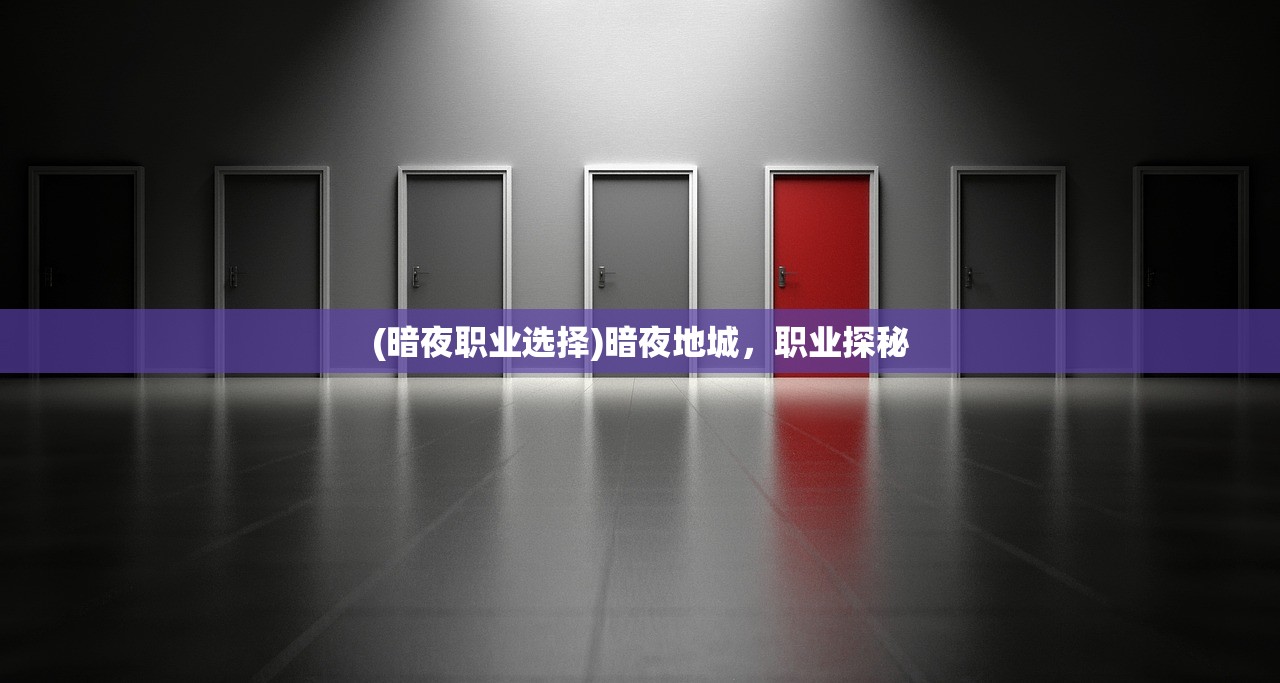 (暗夜职业选择)暗夜地城，职业探秘