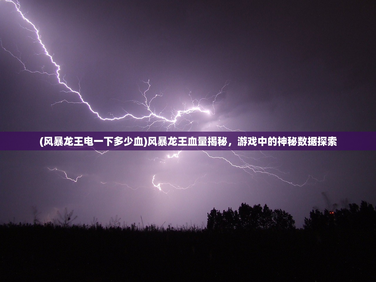 (风暴龙王电一下多少血)风暴龙王血量揭秘，游戏中的神秘数据探索