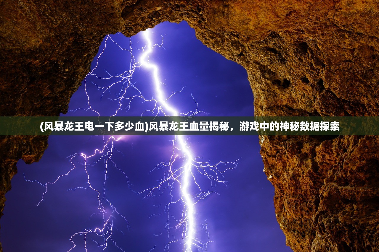 (风暴龙王电一下多少血)风暴龙王血量揭秘，游戏中的神秘数据探索