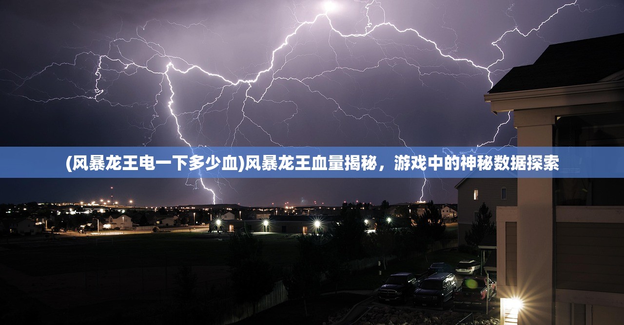 (风暴龙王电一下多少血)风暴龙王血量揭秘，游戏中的神秘数据探索