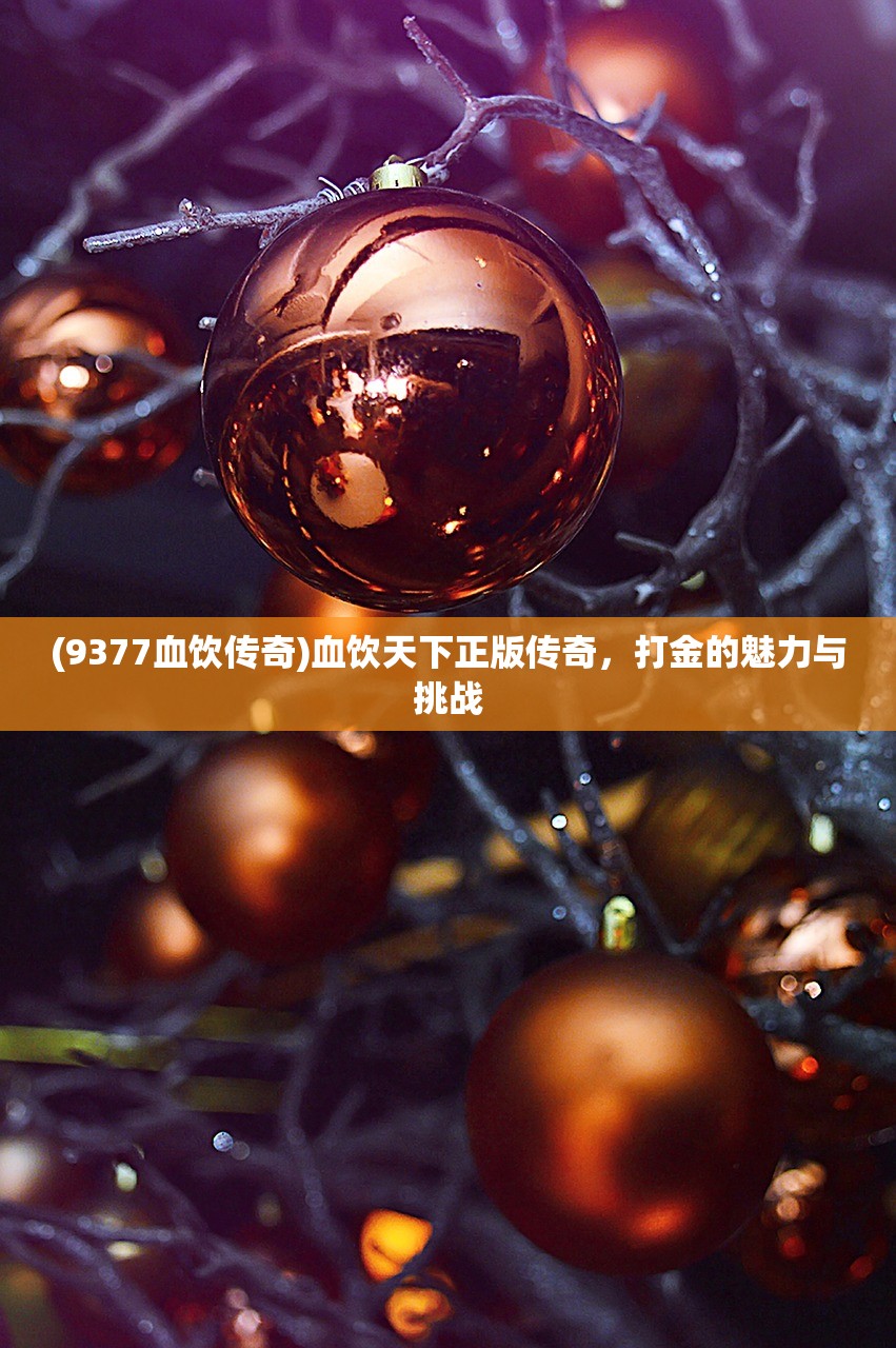 (9377血饮传奇)血饮天下正版传奇，打金的魅力与挑战