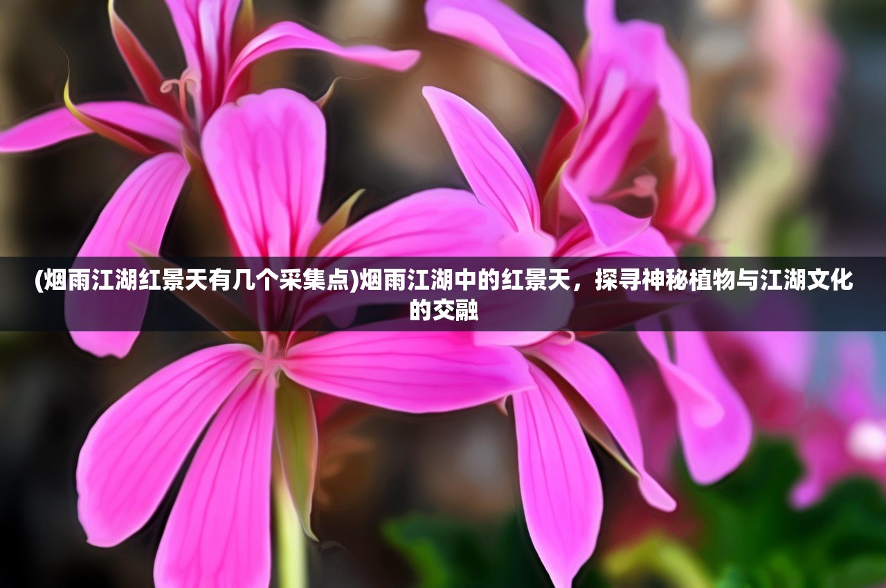 (烟雨江湖红景天有几个采集点)烟雨江湖中的红景天，探寻神秘植物与江湖文化的交融